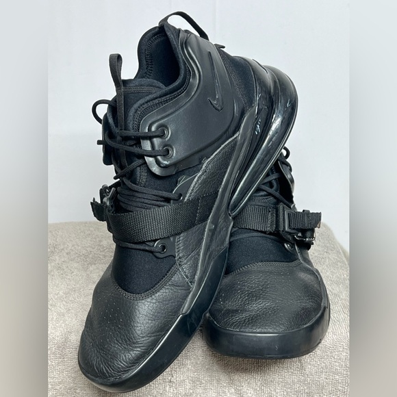 Nike Air Force 270 Shoes Men's 14 Triple Black Mid Training Sneakers AH6772-010 - Picture 3 of 9